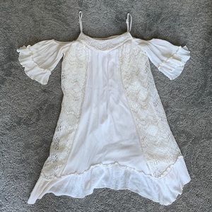 Casual boho cream sun dress!
